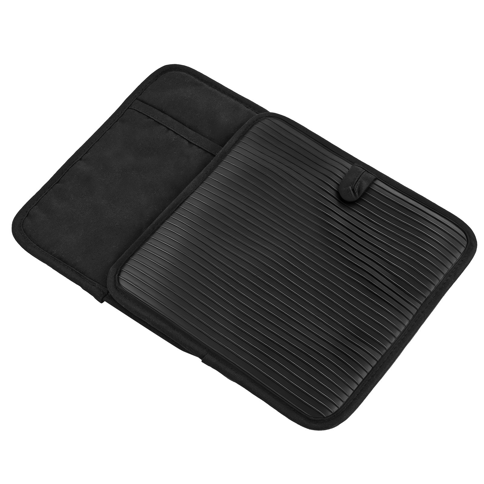 VEVOR Pot Holders, Heat Resistant to 500°F with Ribbed Soft Anti-Slip Silicone Strips, 100% Cotton 9.06 x 8.98 inch Hot Pads with 2 No-Marks Hooks, Washable Pot Trivets for Kitchen & Barbeque, 2 Pack