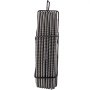 VEVOR drain cleaning cable coiled in a black metal holder against a white background.