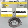 VEVOR Drain Cleaning Cable 50 Feet x 1/2 Inch Solid Core Cable Sewer Cable Drain Auger Cable Cleaner Snake Clog Pipe Drain Cleaning Cable Sewer Drain Auger Snake Pipe