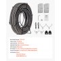VEVOR Drain Cleaning Cable 75 Feet x 1/2 Inch Solid Core Cable Sewer Cable Drain Auger Cable Cleaner Snake Clog Pipe Drain Cleaning Cable Sewer Drain Auger Snake Pipe