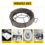 VEVOR Drain Cleaning Cable 75 Feet x 3/8 Inch Solid Core Cable Sewer Cable Drain Auger Cable Cleaner Snake Clog Pipe Drain Cleaning Cable Sewer Drain Auger Snake Pipe