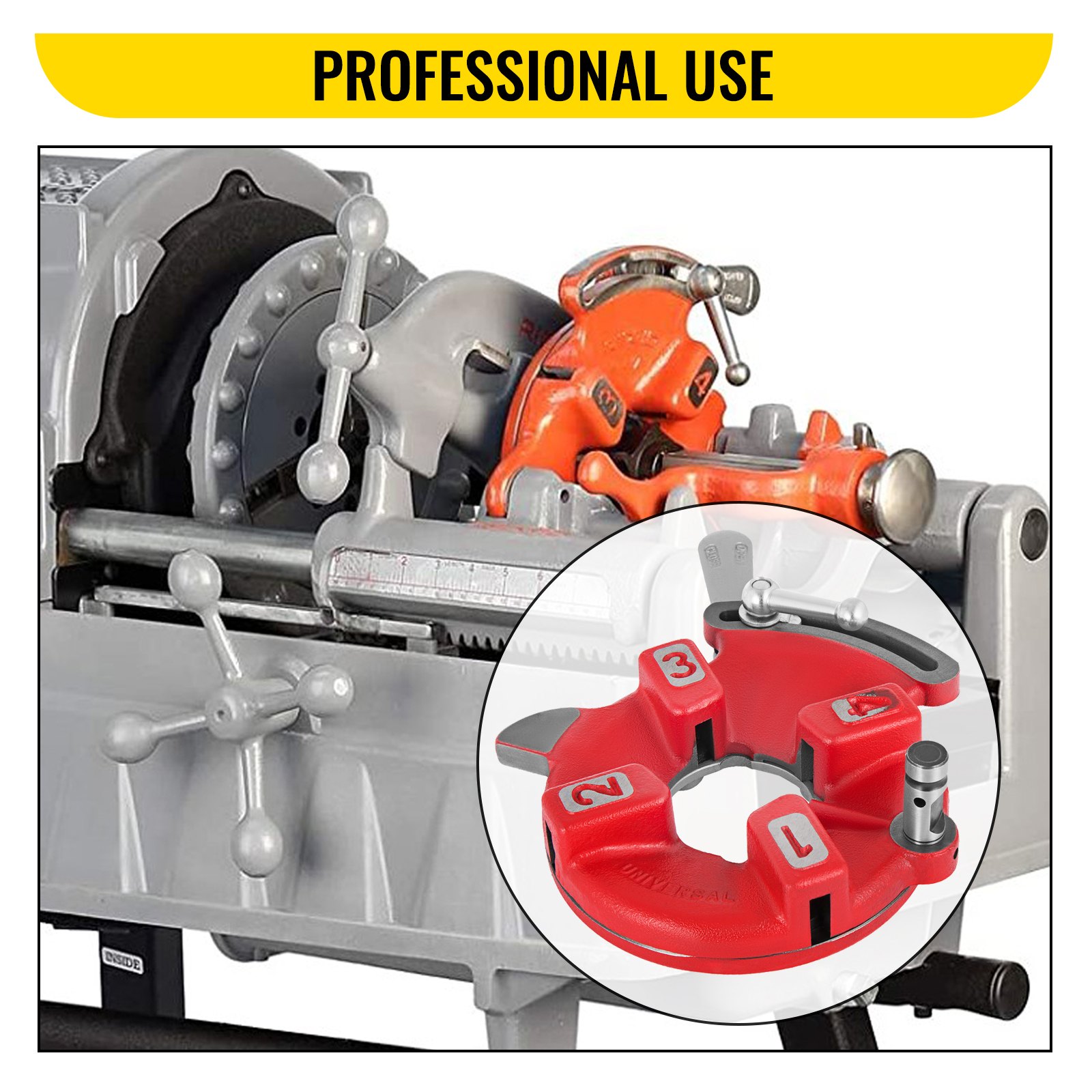 VEVOR 811A Universal Self Open Dies Head Fit for Ridgid 1/8-2inch 97075 NPT 300 535 Pipe Threader Self Quick Open Right-Handed 300C 500 Carriage Cutter