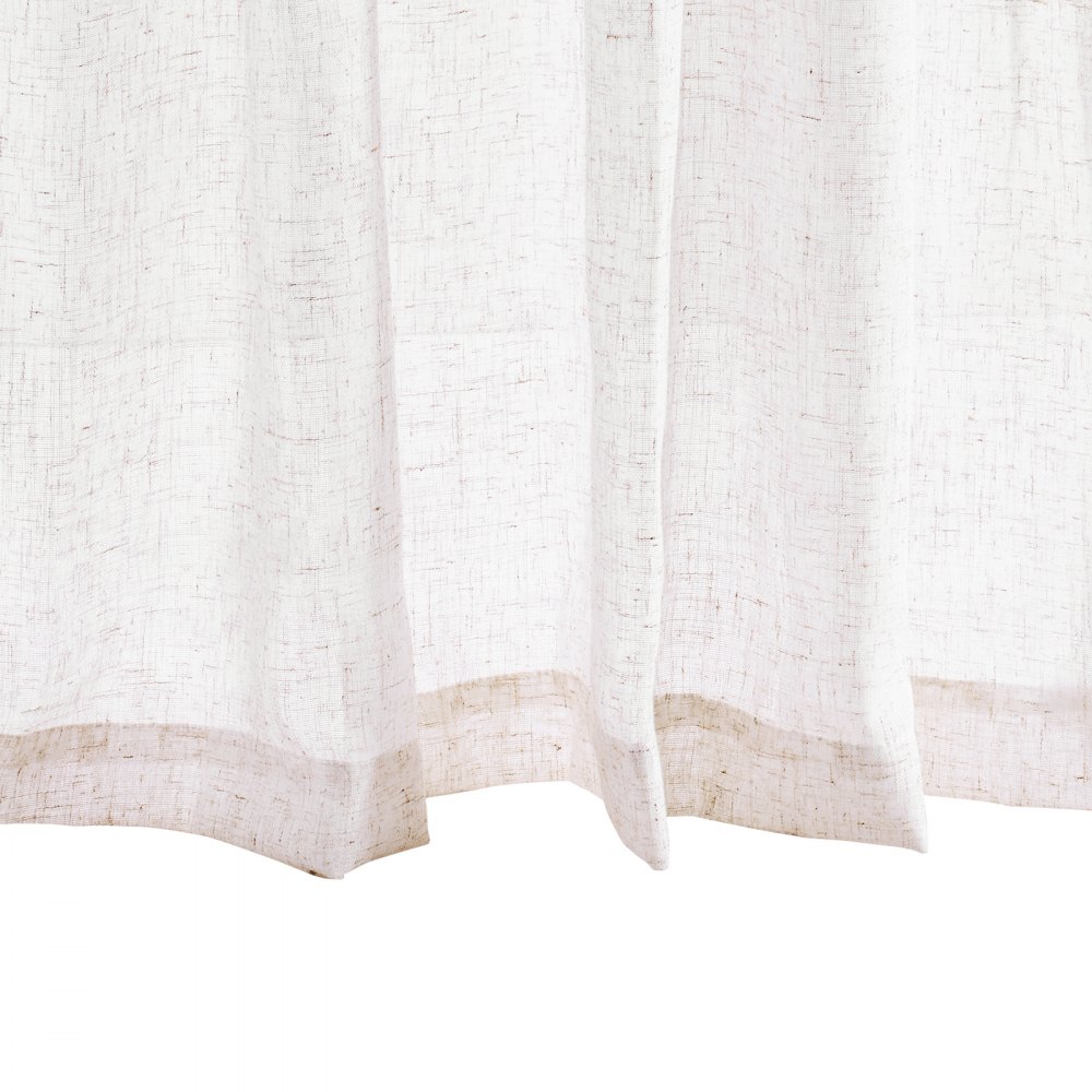 VEVOR Natural Linen Curtains, 52 x 84 inch 2 Panels Set, Semi Sheer Light Filtering Flax Textured Linen Drapes, Rod Pocket Back Tab Design, for Modern Farmhouse, Living Room, Bedroom Window Curtain