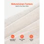 Natural Linen Curtains 52 x 84 inch 2 Panels Set Semi Sheer Light Filtering