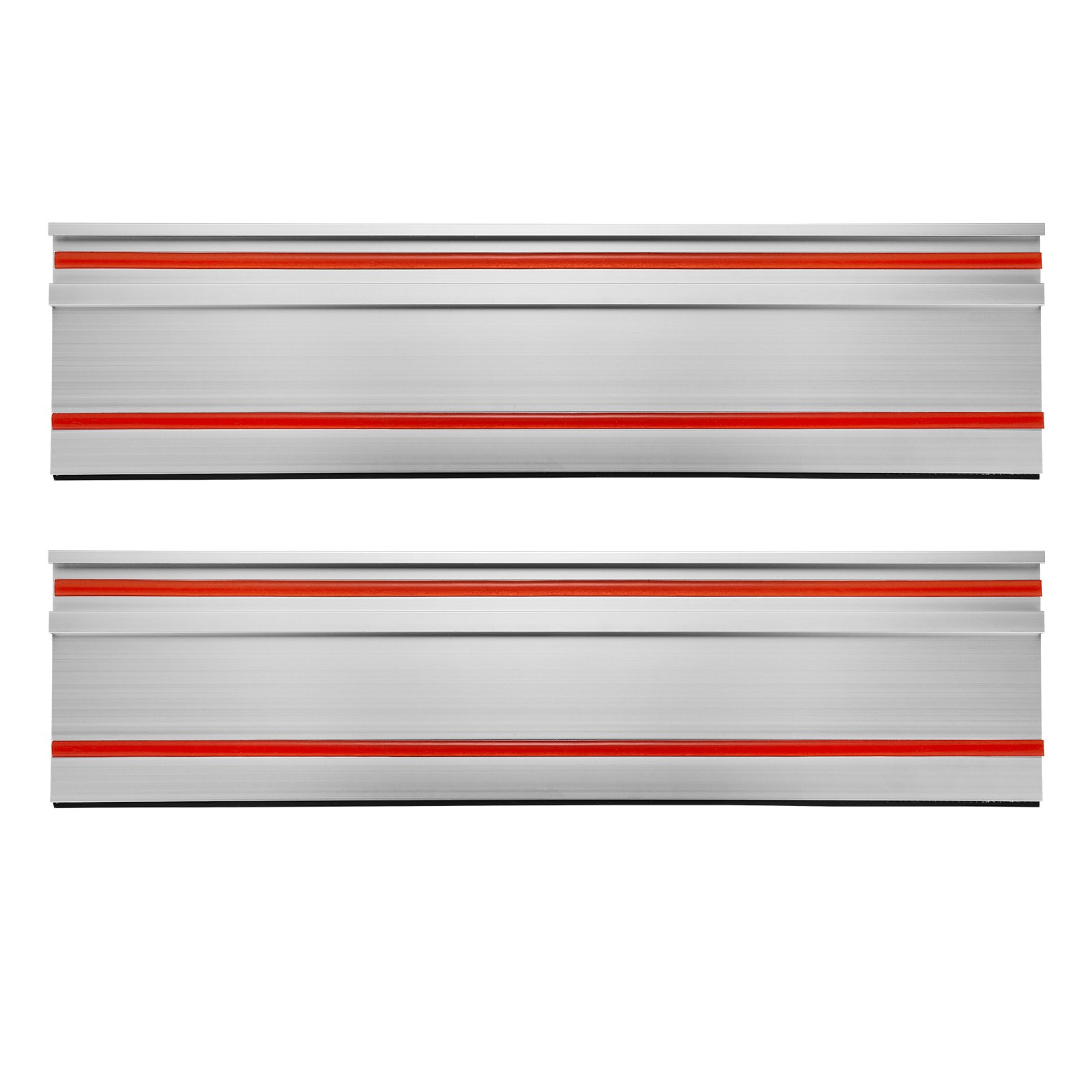 VEVOR sporsavsskinne, 1397 mm (55 tommer) skæreområde, inkluderer 2 stk. 699 mm (27,5 tommer) aluminiums ekstruderede føringsskinner og 1 forbindelse, kompatibel med Makita, Festool og WEN sporsave, til træbearbejdning af længere snit