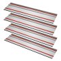 VEVOR Track Saw Guide Rail, 110 in Cutting Range, Includes 4 PCs 27.5 in Aluminum Extruded Guide Rails and 3 Connectors, Compatible with Makita, Festool & WEN Track Saws, for Woodworking Longer Cuts