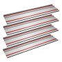 VEVOR Track Saw Guide Rail, 110 in Cutting Range, Includes 4 PCs 27.5 in Aluminum Extruded Guide Rails and 3 Connectors, Compatible with Makita, Festool & WEN Track Saws, for Woodworking Longer Cuts