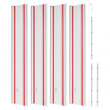 VEVOR Track Saw Guide Rail, 2794 mm Cutting Range, Kit Includes 2 x 698.5 mm Aluminum Extruded Guide Rails and 3 Connectors, Compatible with Makita, Festool & WEN Track Saws, for Woodworking Projects