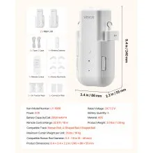 VEVOR Automatic Curtain Opener Smart Curtain Opener for Roman Rods U/I Rails