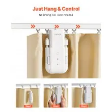 VEVOR Automatic Curtain Opener Electric Smart Curtain Opener U/I-shaped Rails