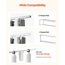 VEVOR Automatic Curtain Opener Electric Smart Curtain Opener U/I-shaped Rails
