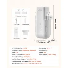 VEVOR Automatic Curtain Opener Electric Smart Curtain Opener U/I-shaped Rails