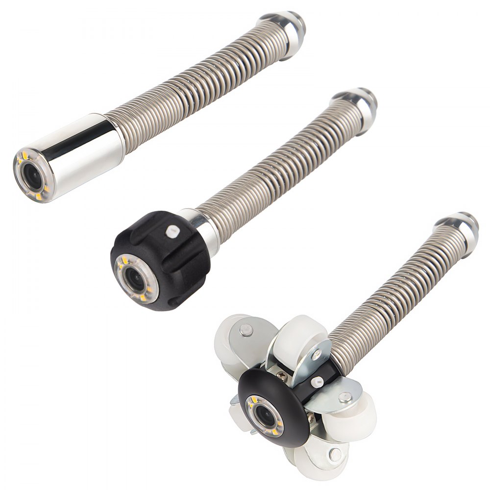 VEVOR Cámara de alcantarillado con localizador, cable de 165', cámara de drenaje con transmisor y receptor de sonda de 512 Hz, equipo de inspección de vídeo de alcantarillado IP68 impermeable con tarjeta SD de 16 GB, monitor LCD 1200TVL de 7 pulgadas, luces LED