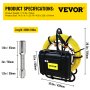 VEVOR Sewer Camera, 328ft/100m Cable, Waterproof IP68 Sewer Video Inspection Equipment, Drain Camera with 16 GB SD Card, DVR Function, 720P 9\" LCD Monitor, LED Lights