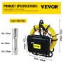 VEVOR Sewer Camera, 328ft/100m Cable, Waterproof IP68 Sewer Video Inspection Equipment, Drain Camera with 16 GB SD Card, DVR Function, 720P 9" LCD Monitor, LED Lights