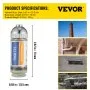 VEVOR 512HZ Sonde 8/5\" and 1/4-20\" Connectors Rigid Drain Locator for Locating & Detecting Small Sewer & Pipelines, Silver
