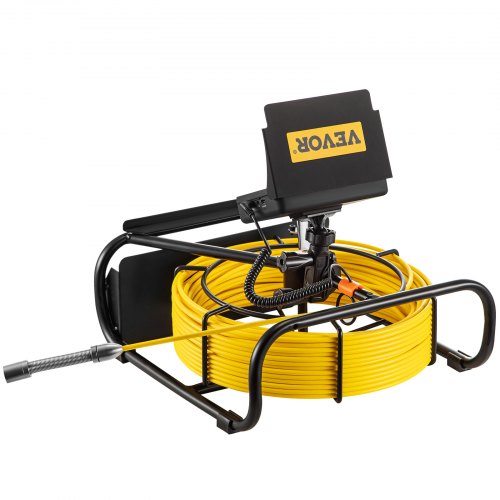 VEVOR Sewer Camera 164FT Cable Pipeline Inspection Camera 4.3 Inch TFT LCD Monitor Pipe Camera Screen Waterproof IP68 Duct Inspection Camera with 6PCS LEDs 8500MAH Lithium Battery, DVR Function, 50M