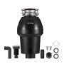 Garbage Disposal 1.25HP Continuous Food Waste Disposer 3360RPM EZ Connect Corded