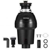 VEVOR Garbage Disposal 1 HP Continuous Food Waste Disposer 3960 RPM EZ Connect