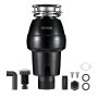 Garbage Disposal 3/4 HP Continuous Food Waste Disposer 3260 RPM 3-Bolt Connect