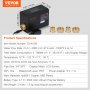VEVOR Monitor de agua inteligente y detector de apagado automático, detector de fugas de agua para el hogar, rango de medida de 2,0-4000 L/H, 6 modos