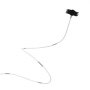 flexible long white rod with black brush end for VEVOR dryer vent cleaner kit.
