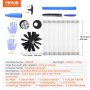 VEVOR 12.2M Dryer Vent Cleaner Kit, 29 Pieces Duct Cleaning Brush, Reinforced Nylon Dryer Vent Brush with Complete Accessories, Dryer Cleaning Kit with Flexible Lint Trap Brush, Clamp Connectors