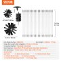 VEVOR Kit de 22 piezas de limpiador de ventilación para secadora de 30 pies, incluye 3 tamaños diferentes de cepillo flexible para trampa de pelusa, cepillo de ventilación para limpieza de conductos de nailon reforzado, kit de limpieza para secadora con conectores de abrazadera