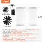 VEVOR dryer vent cleaner kit with 22 rods, brush heads, connectors, handle, and storage bag.