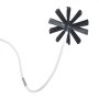 VEVOR dryer vent cleaner kit with flexible rod and black brush head on white background.