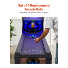 VEVOR Roll & Score Arcade Game Replacement Set 4 Balls Home Recreation Game Room