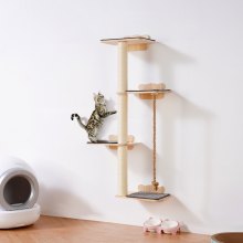 VEVOR Wall Mounted Cat Shelves Tree with Platform Tree-Shaped Cat Furniture