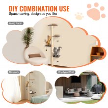 VEVOR Wall Mounted Cat Shelves Tree with Platform Tree-Shaped Cat Furniture