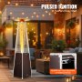 VEVOR Propane Patio Heater 48000BTU Pyramid w/Wheels for Outdoor Patio Bronze