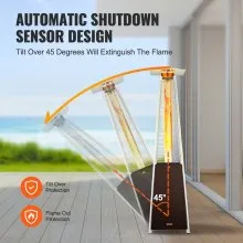 VEVOR Propane Patio Heater 48000BTU Pyramid w/Wheels for Outdoor Patio Bronze