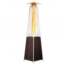 VEVOR Propane Patio Heater 48000BTU Pyramid w/Wheels for Outdoor Patio Bronze