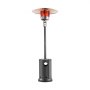 VEVOR Propane Patio Heater 50000BTU Tall Hammered w/Wheels Outdoor Silver Gray