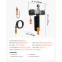VEVOR 11000 lbs Electric Chain Hoist 30 ft Lift Three-Phase Overhead Crane, Double G100 Chain with 328 ft Wireless & 27 ft Wired Remote Control, 208-240V/440-480V, for Factories, Warehouses, Garages
