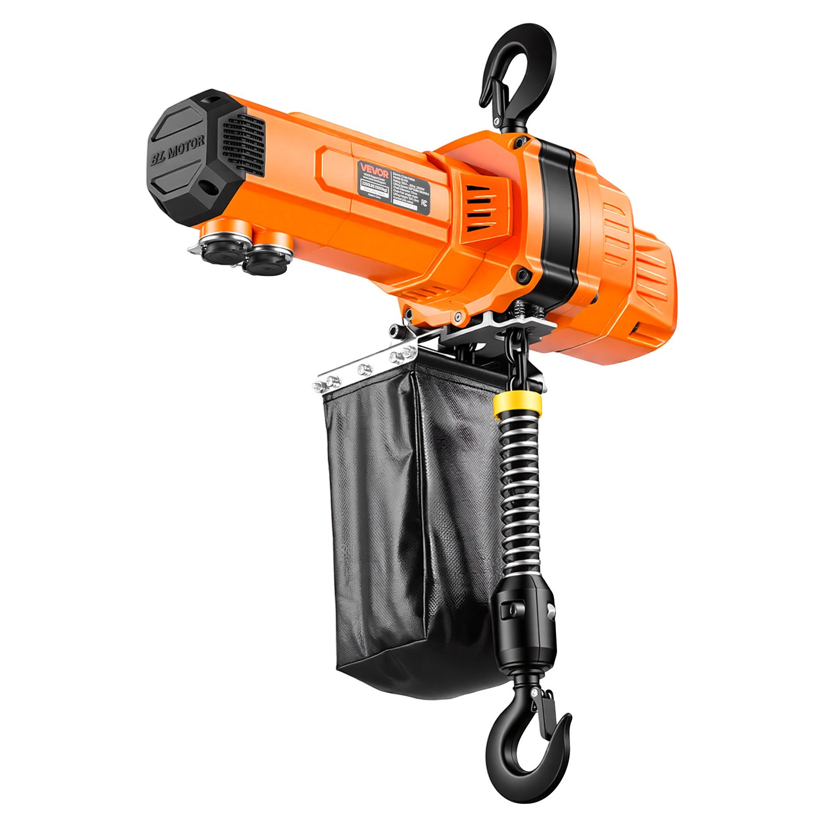 VEVOR 2200 lbs Electric Chain Hoist, 10 ft Lifting Height, 120V Single Phase Overhead Crane with 10 ft Wired Remote Control, G100 Chain Electric Lift Hoist for Factories, Warehouses, Garages