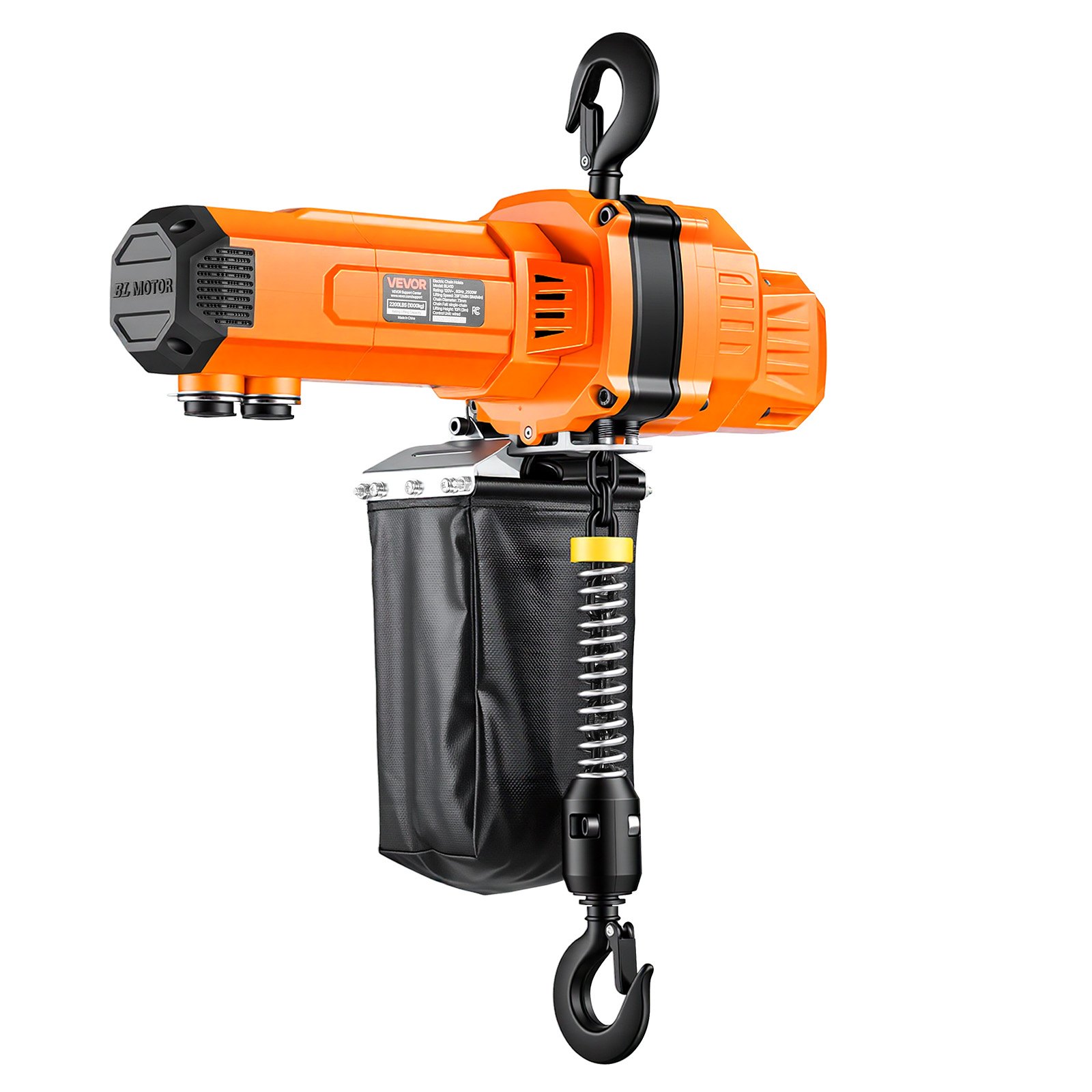 VEVOR 2200 lbs Electric Chain Hoist, 10 ft Lifting Height, 120V Single Phase Overhead Crane with 10 ft Wired Remote Control, G100 Chain Electric Lift Hoist for Factories, Warehouses, Garages