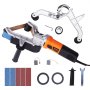 VEVOR Pipe Tube Polisher Sander, 1300W Pipe Belt Sander with 6 Variable Speeds 1100-3200rpm, Professional Belt Sander Grinding Machine with 50PCS Sanding Belts for Burnishing Finishing Rust Removal