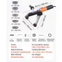VEVOR Pipe Tube Polisher Sander, 1000W Pipe Belt Sander with 6 Variable Speeds 1100-3200rpm, Professional Belt Sander Grinding Machine with 100PCS Sanding Belts for Burnishing Finishing Rust Removal