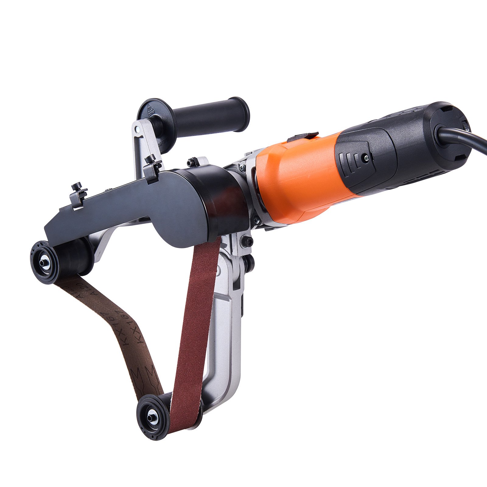 VEVOR Pipe Tube Polisher Sander, 1000W Pipe Belt Sander with 6 Variable Speeds 1100-3200rpm, Professional Belt Sander Grinding Machine with 100PCS Sanding Belts for Burnishing Finishing Rust Removal