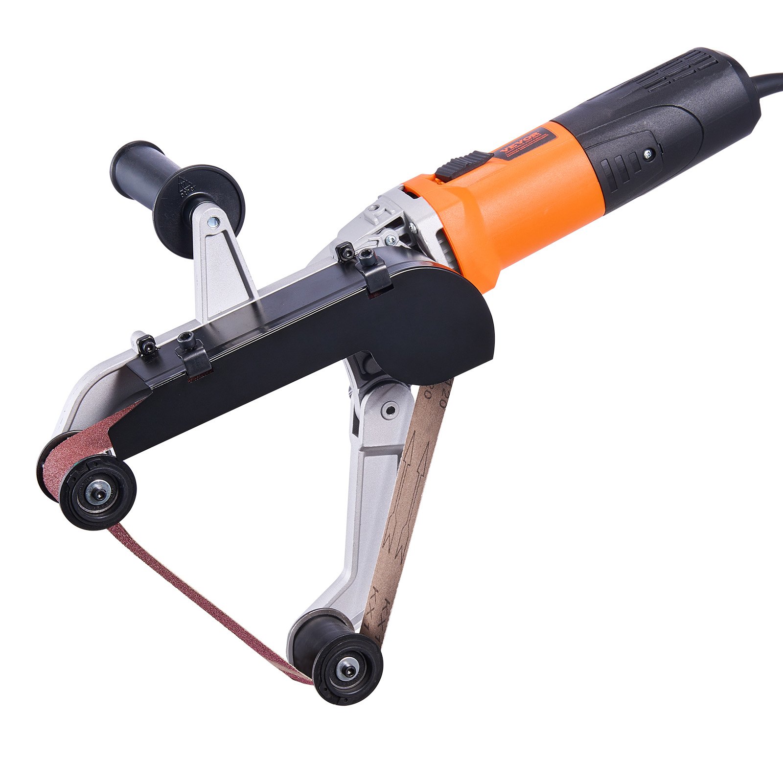 VEVOR Pipe Tube Polisher Sander, 1000W Pipe Belt Sander with 6 Variable Speeds 1100-3200rpm, Professional Belt Sander Grinding Machine with 100PCS Sanding Belts for Burnishing Finishing Rust Removal