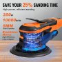 Random Orbital Sander 5" & 6" Brushless Orbital Sander Sander 10000PRM 6 Speed