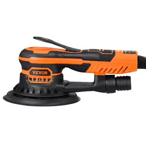 VEVOR 350W Random Orbit Sander, 6 Speeds 13000 OPM, 5" Palm Sander, 2pcs Sanding Pads, Vacuum Connector, For Woodworking & Detailing