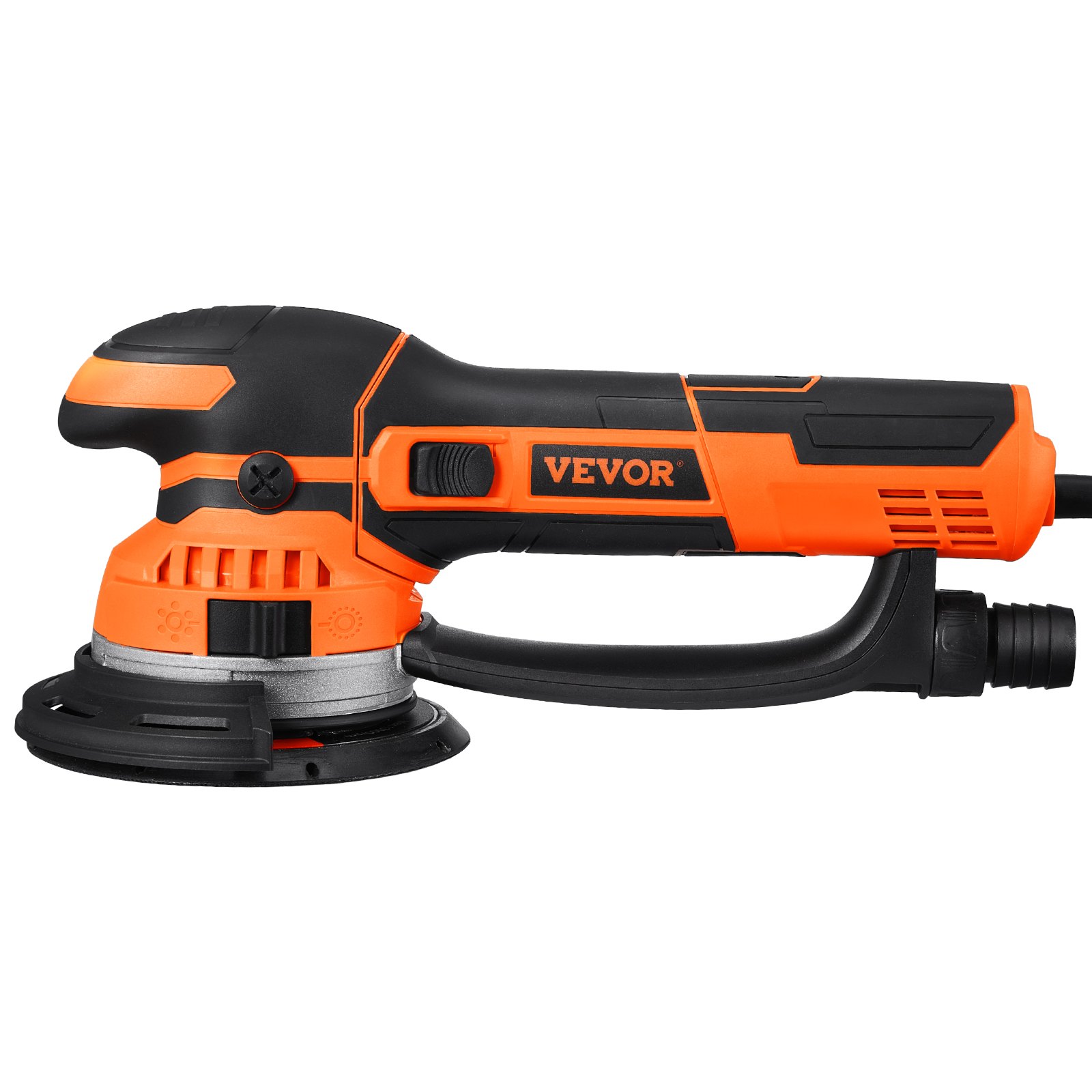 VEVOR Random Orbital Sander, 6-Inch DA & GA Dual Action Orbital Sander, 850W 7400PRM 6 Variable Speed Electric Palm Sander with 10PCS Sandpapers, Dust Connector for Woodworking Detailing Sanding