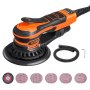 VEVOR Random Orbital Sander 6-Inch, 350W Brushless Orbital Sander, 10,000 PRM 6 Variable Speed Electric Palm Sander with 10PCS Sandpapers, Dust Connector & Hose for Woodworking Detailing Sanding