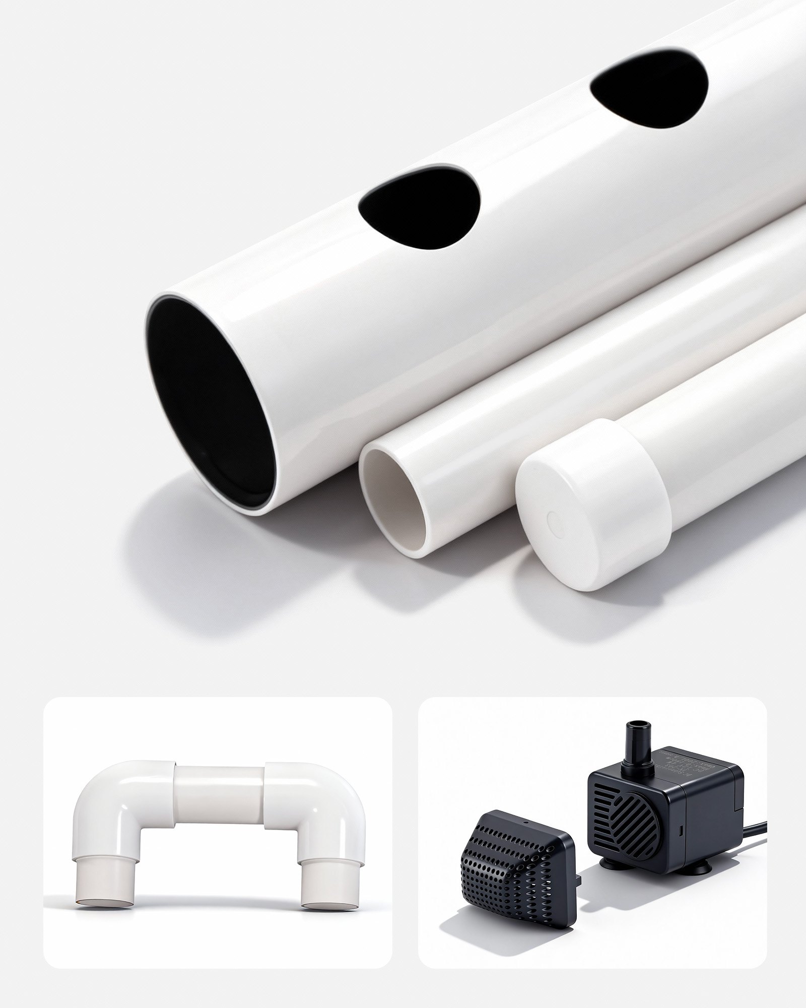 VEVOR Hydroponics Growing System Kit, 3-Tier 108 Sites UPVC Pipe Hydroponic Grow Kit with Timed Irrigation, Sun & Light Blocking Pipes, Indoor Home Garden Vegetable Planting Grow Kits for Fruit Herb