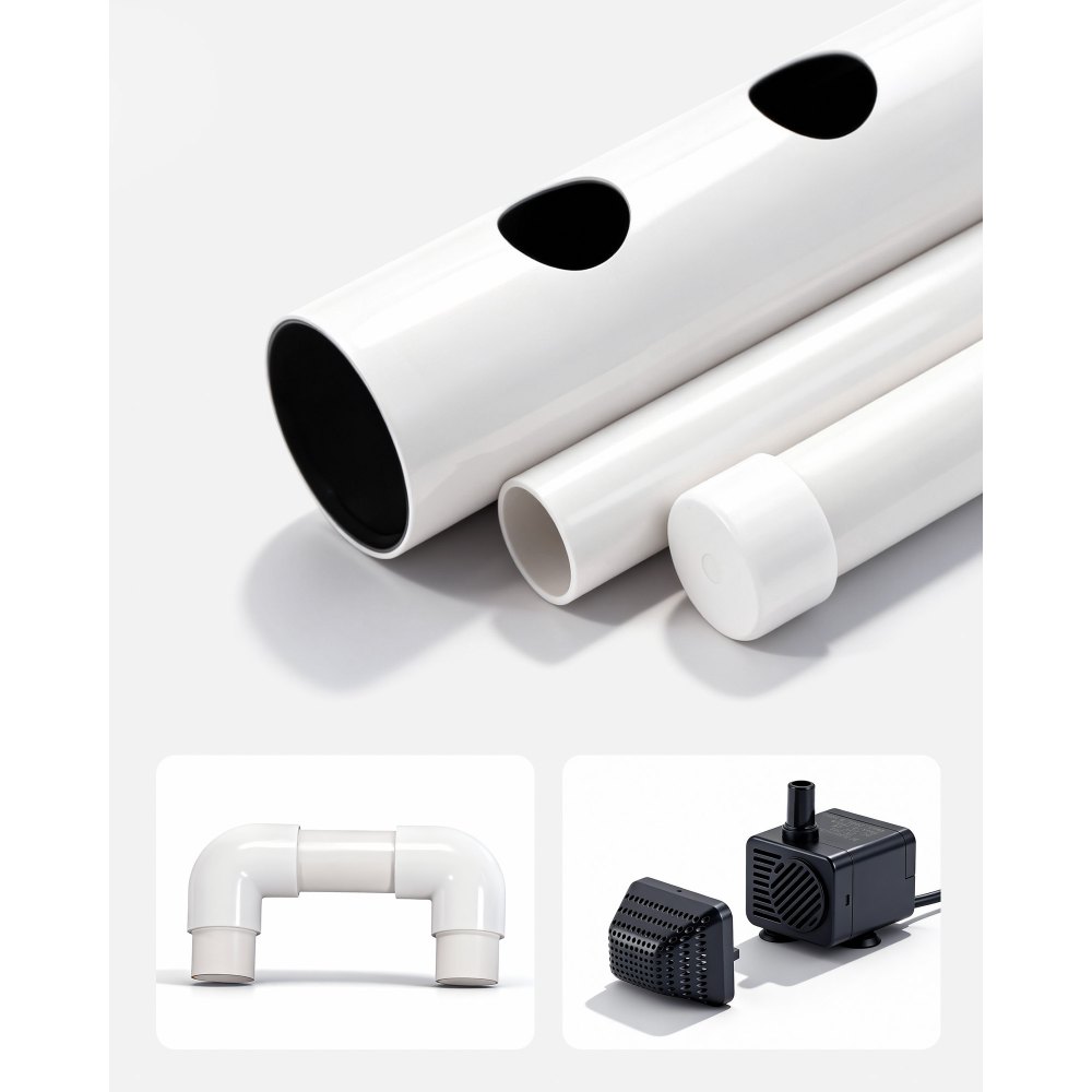 VEVOR Hydroponics Growing System Kit, 3-Tier 90 Sites UPVC Pipe Hydroponic Grow Kit with Timed Irrigation, Sun & Light Blocking Pipes, Indoor Home Garden Vegetable Planting Grow Kits for Fruit Herb